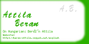 attila beran business card